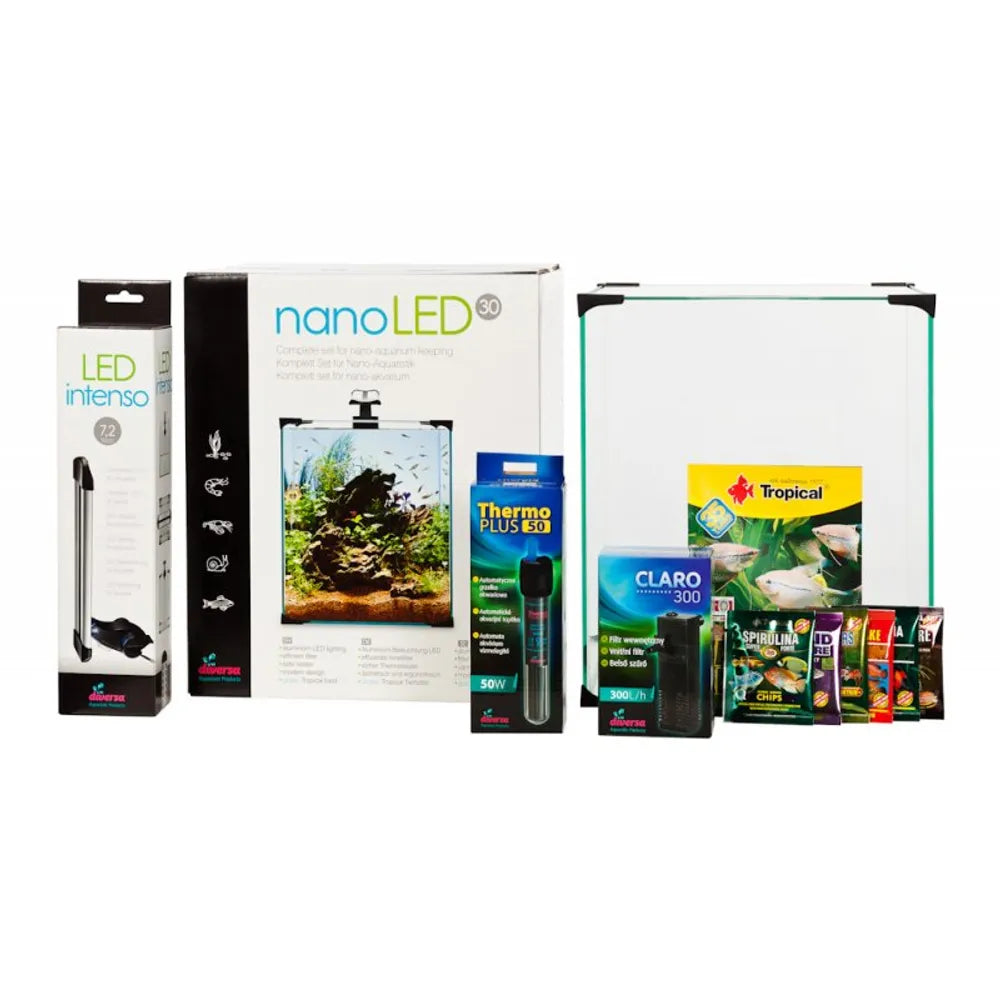 Diversa Nano LED Akvarium – Komplett Startpaket