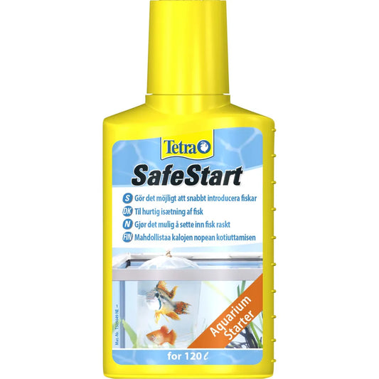 Tetra SafeStart – Startbakterier för akvarium (50ml, 100ml, 250ml)