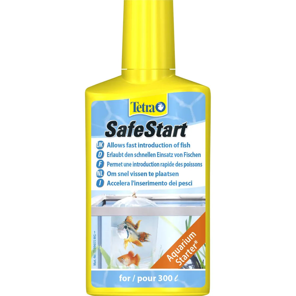 Tetra SafeStart – Startbakterier för akvarium (50ml, 100ml, 250ml)