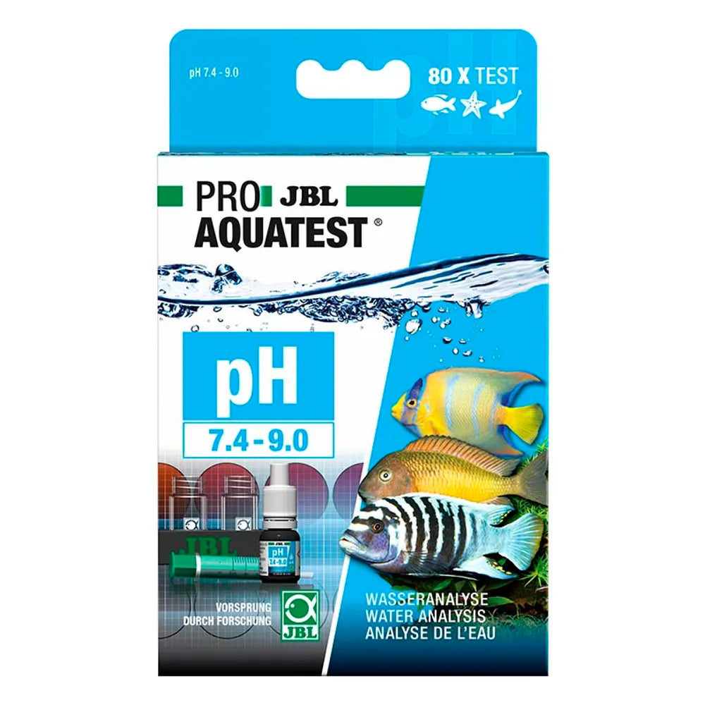 JBL ProAquaTest pH 7.4–9.0 – Exakt pH-test för akvarium & damm (ca.80 tester)