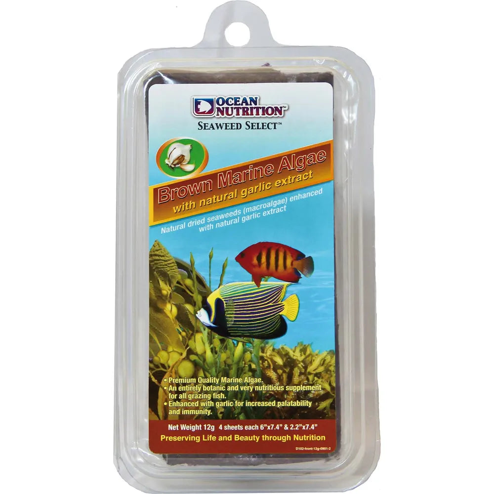Ocean Nutrition Seaweed Select Brown Marine Algae 12 g – Bruna algark med vitlök
