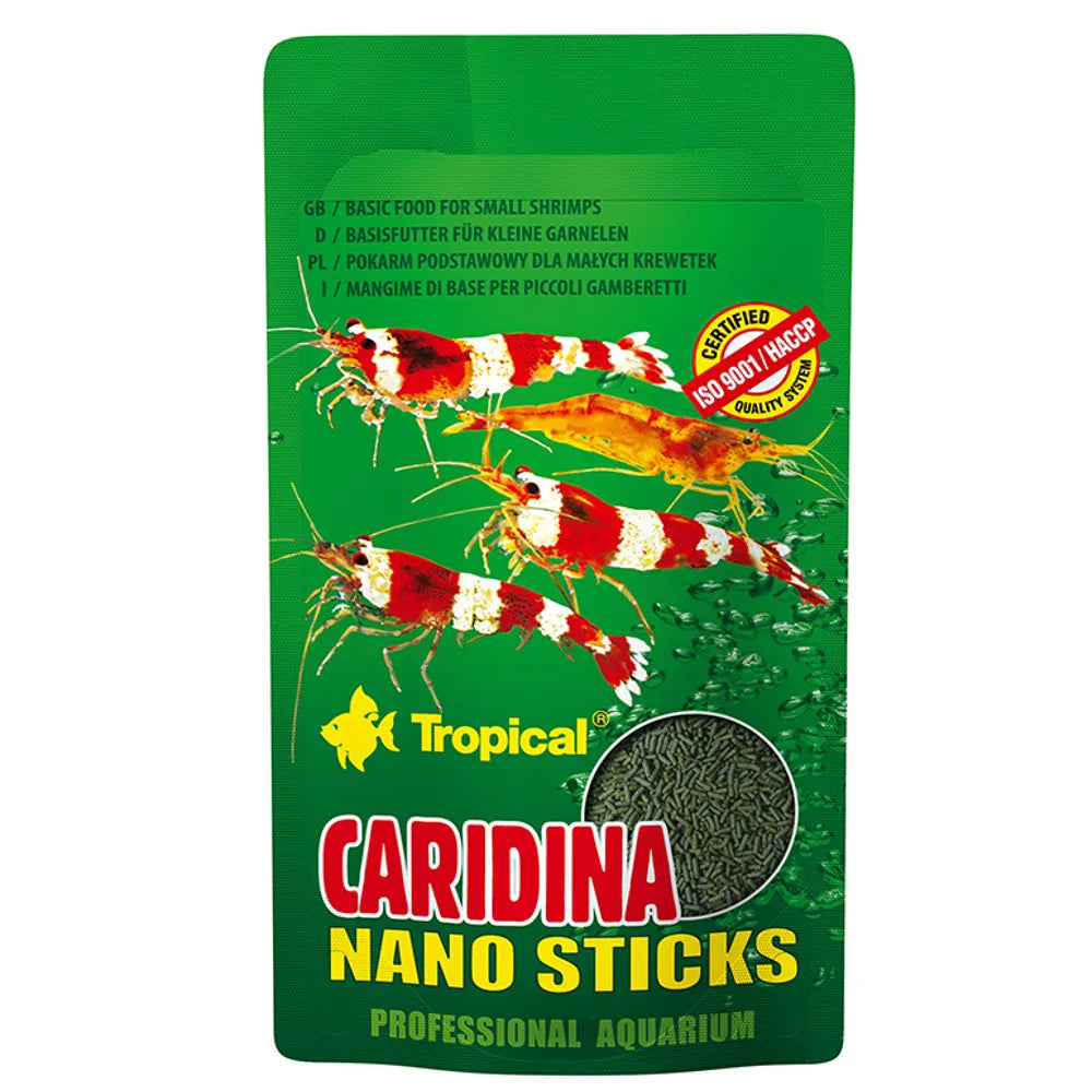Tropical Caridina Nano Sticks 10 g – foder för dvärgräkor