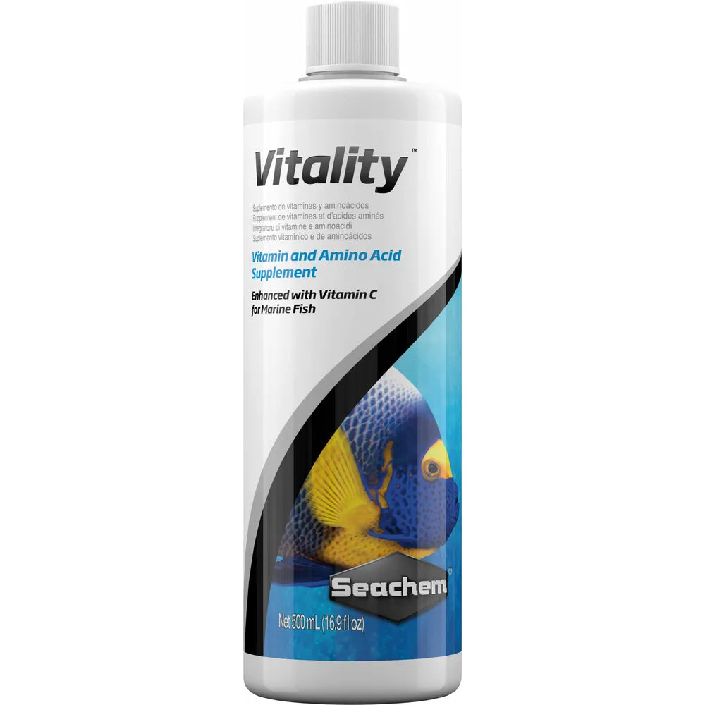 Seachem Vitality – Vitaminer och aminosyror för marina fiskar 500ml