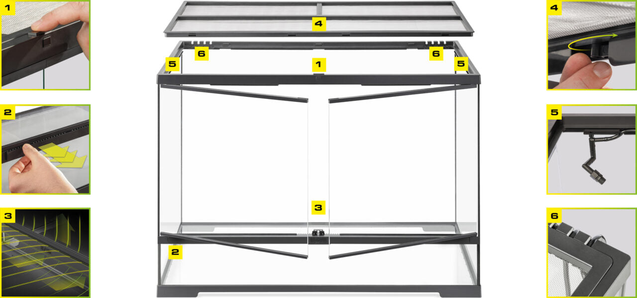 Exo Terra Pro Terrarium Small Wide – Glasterrarium 45×45×45cm