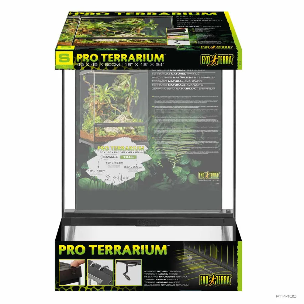 Exo Terra Pro Terrarium Small – Avancerat glasterrarium med förbättrad ventilation