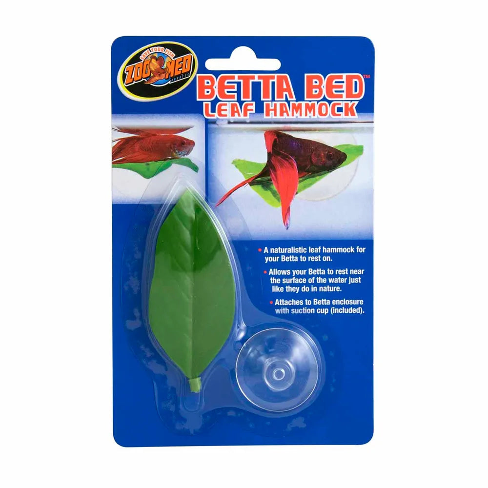 Zoo Med Betta Bed Leaf Hammock – Viloblad med sugkopp för Betta