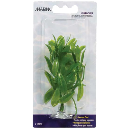 Marina Plastväxt Hygrophila Mini 10cm med Sugkopp – Grön akvarieväxt