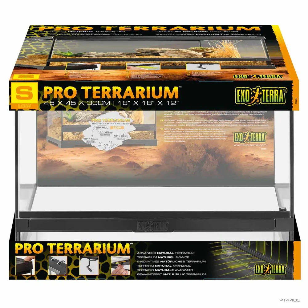 Exo Terra Pro Terrarium Small Low – Glasterrarium 45×45×30cm