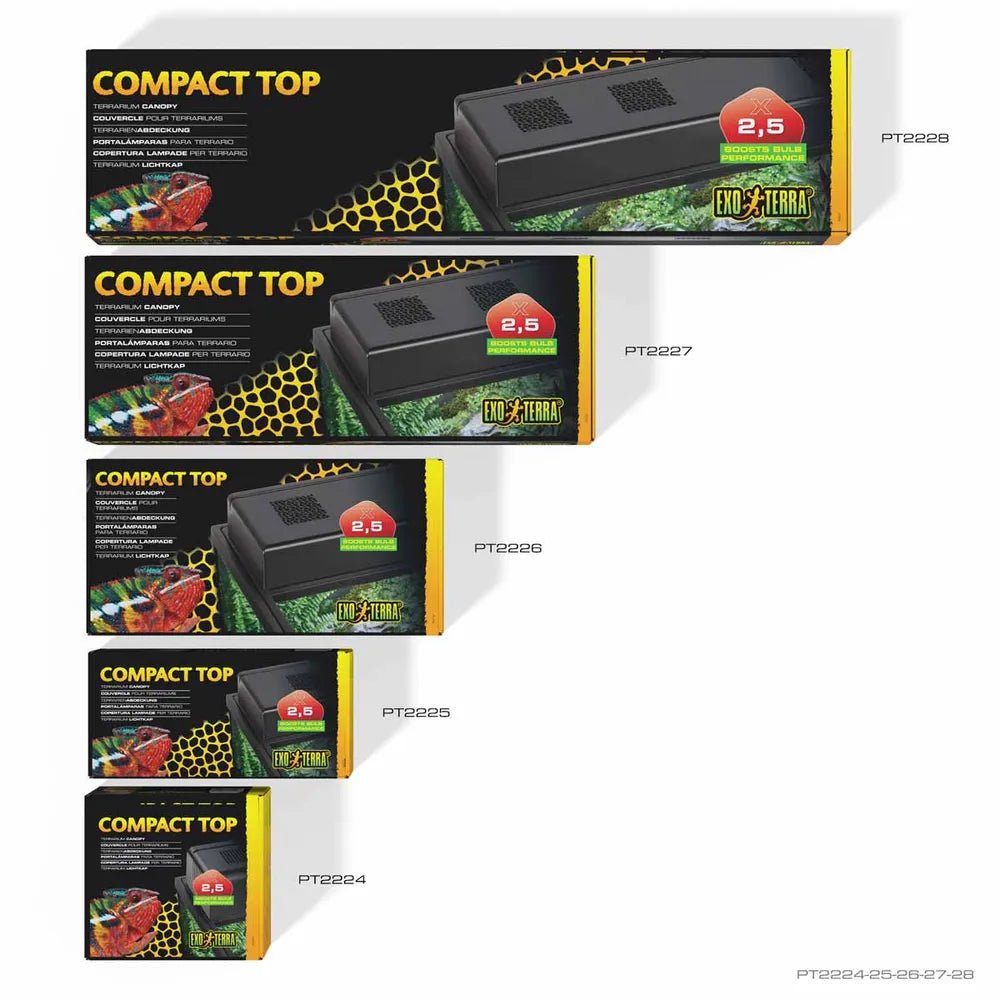 Exo Terra Compact Top – Terrariebelysning för LED & kompaktlysrör