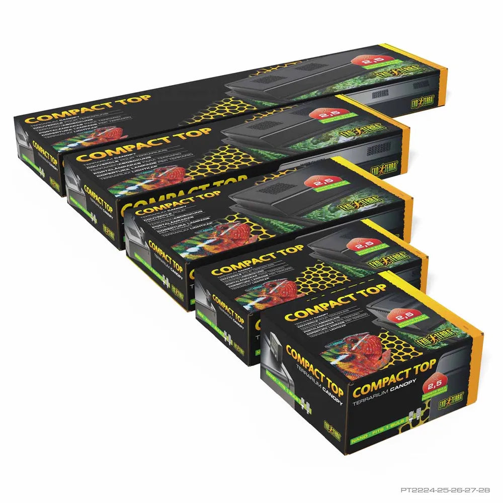 Exo Terra Compact Top – Terrariebelysning för LED & kompaktlysrör