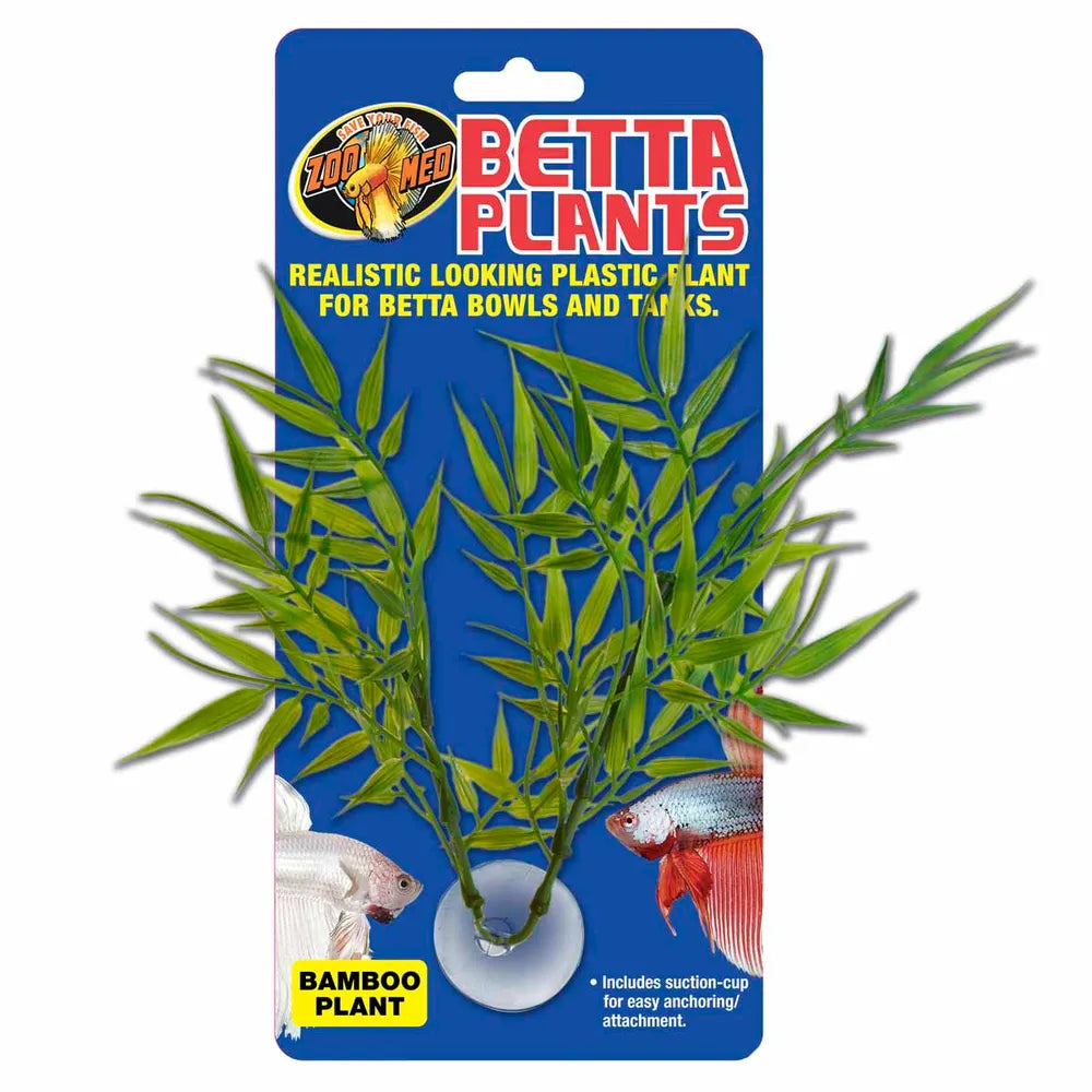 Zoo Med Betta Plastväxt Bamboo med sugkopp ca.13cm – För Betta-skålar och nanoakvarier