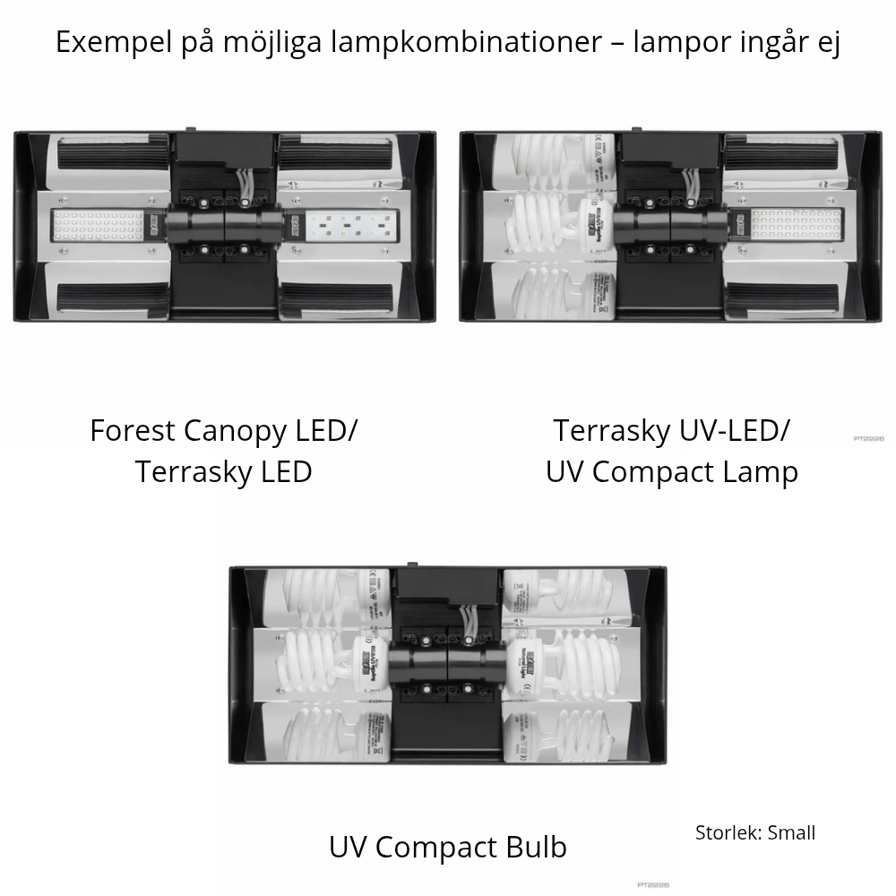 Exo Terra Compact Top – Terrariebelysning för LED & kompaktlysrör