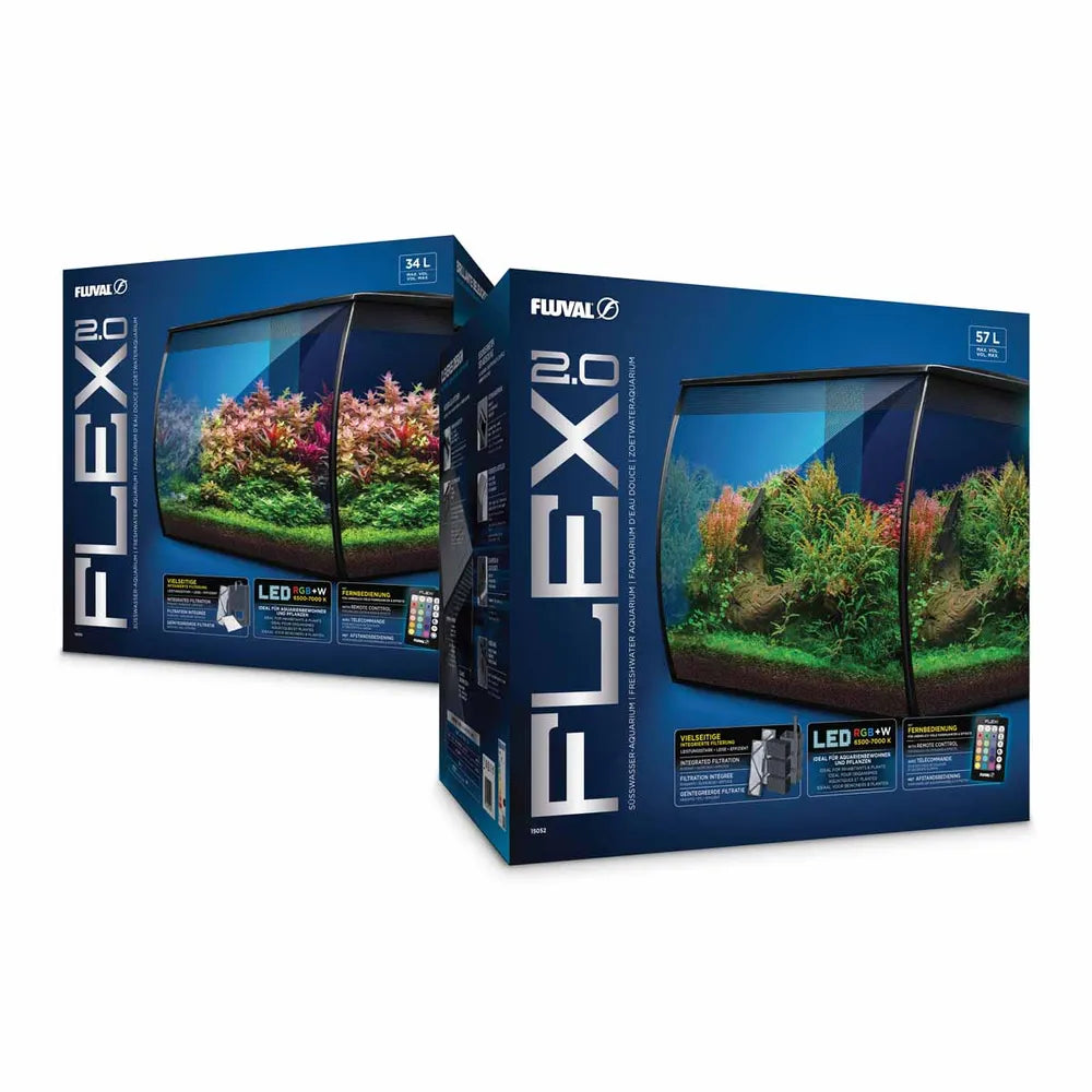 Fluval Flex LED Akvarium – Böjt glas med LED och filter