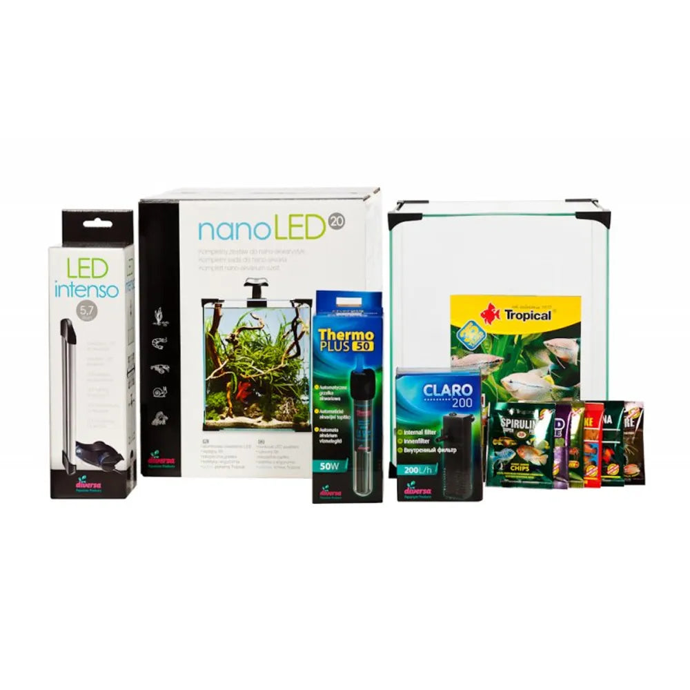 Diversa Nano LED Akvarium – Komplett Startpaket