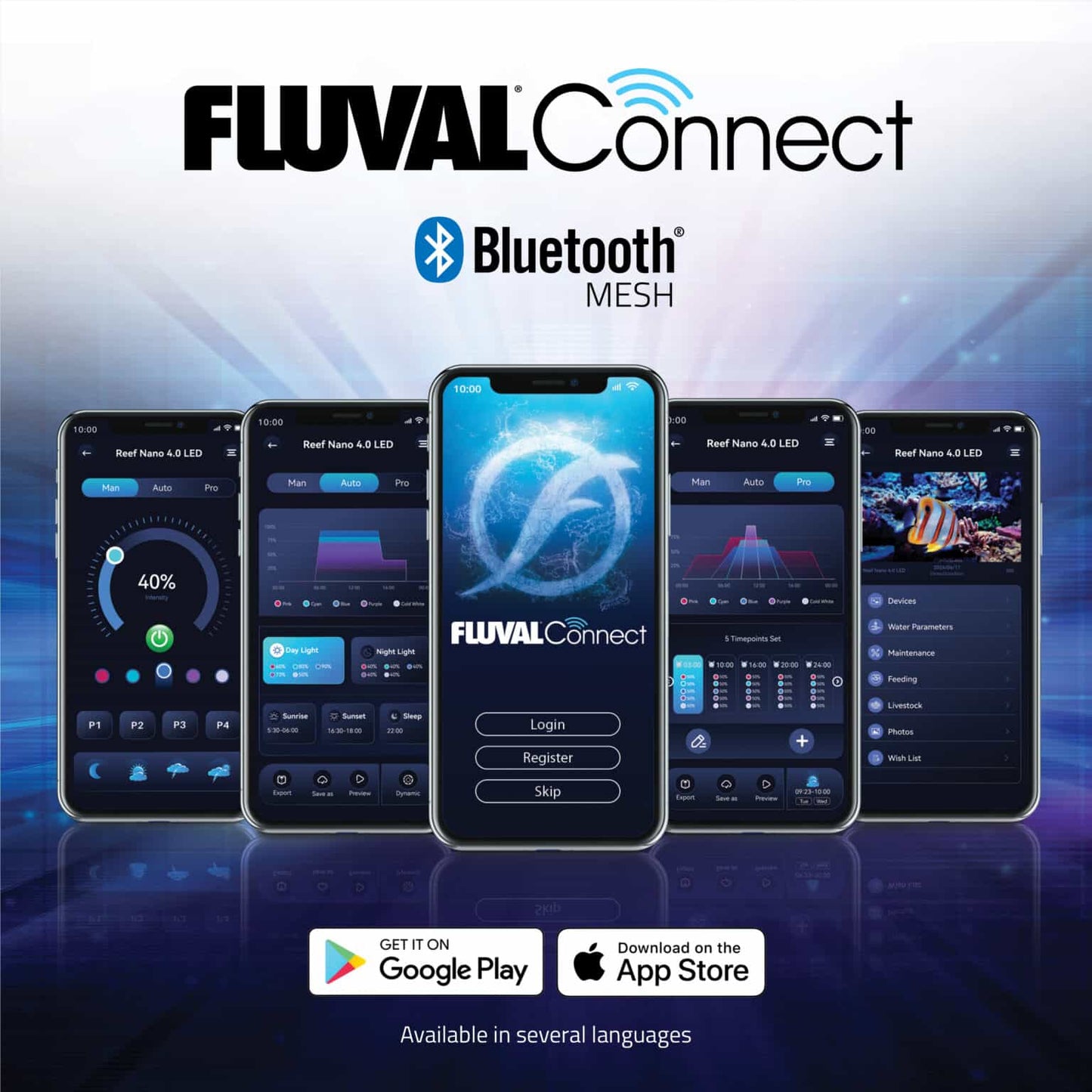 Fluval Nano Reef LED 4.0 – 25W Akvariebelysning För Saltvatten