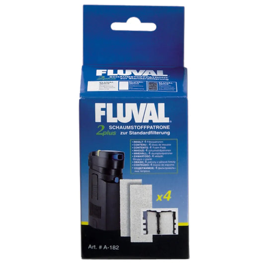 Filtermatta Fluval 2 Plus A182 – Originalmattor i 4-pack för optimal förfiltrering