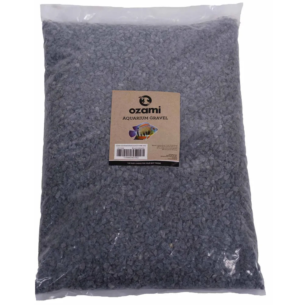 Ozami Akvariegrus Svart 4–6 mm – dekorativt bottengrus