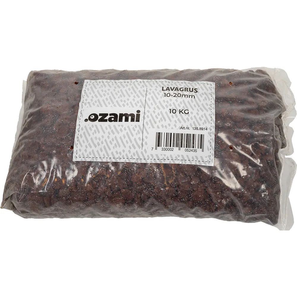 Ozami Lavagrus 10–20mm – Naturligt bottensubstrat för akvarium och filter