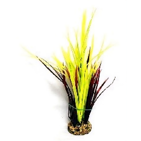 Classic Aquatic Grass Plant Yellow/Red – Konstgjord Akvarieväxt 28cm