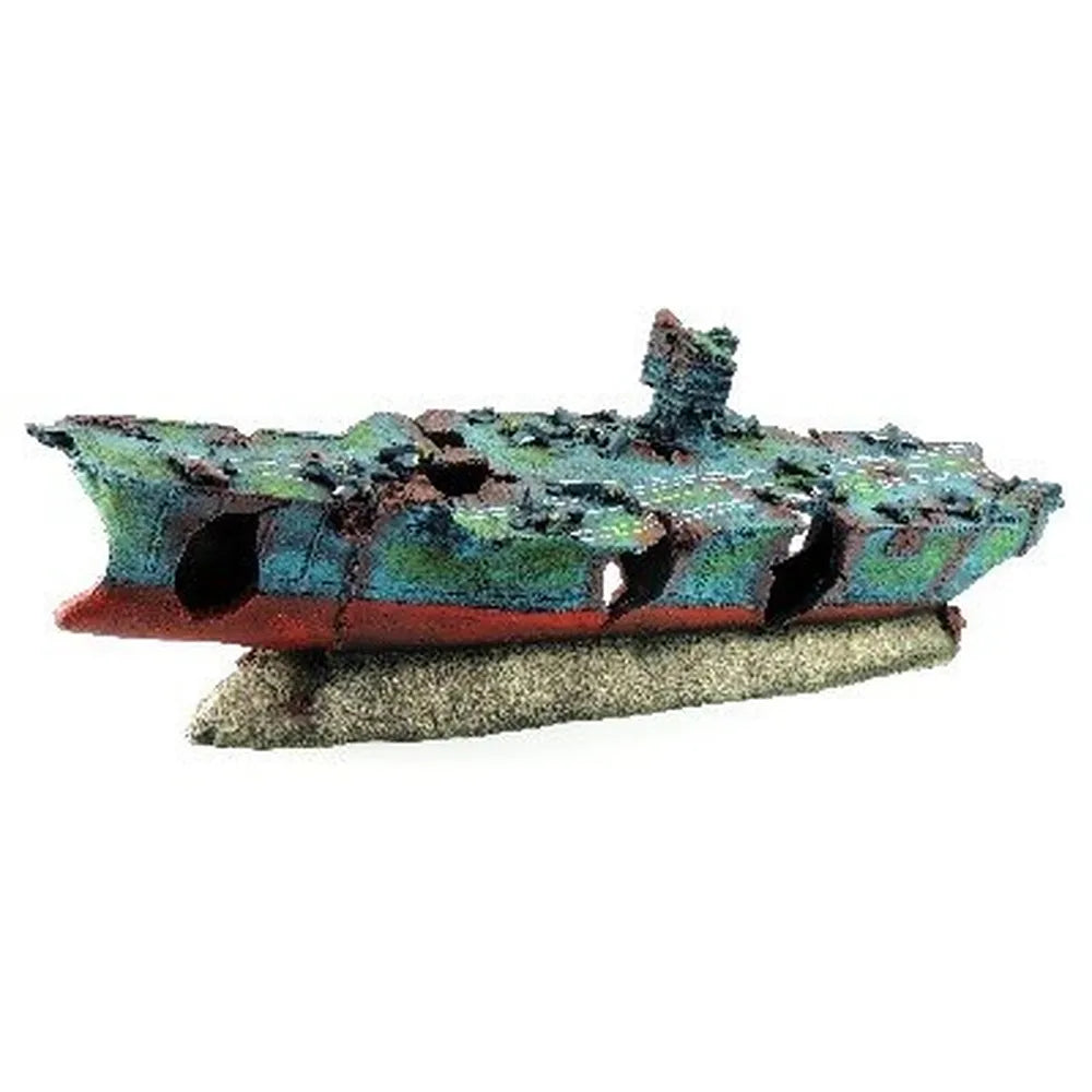 Classic Sjunket Hangarfartyg XL – Akvariedekoration 68cm