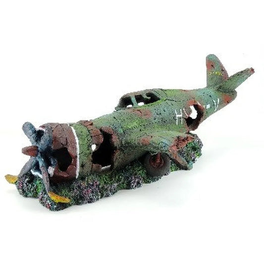 Classic Sjunket Flygplan XL – Akvariedekoration 62cm