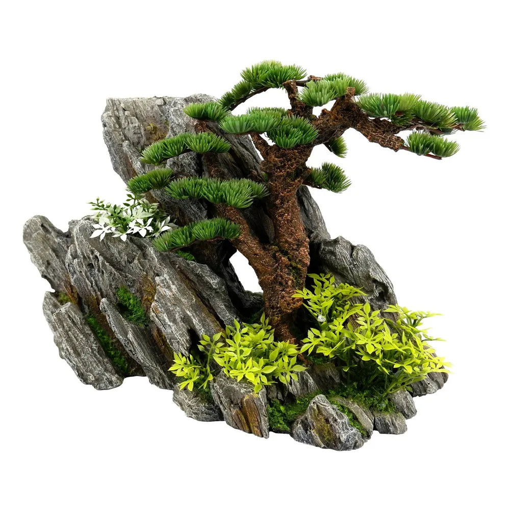 Mangrove med växter – naturtrogen akvariedekoration 40cm