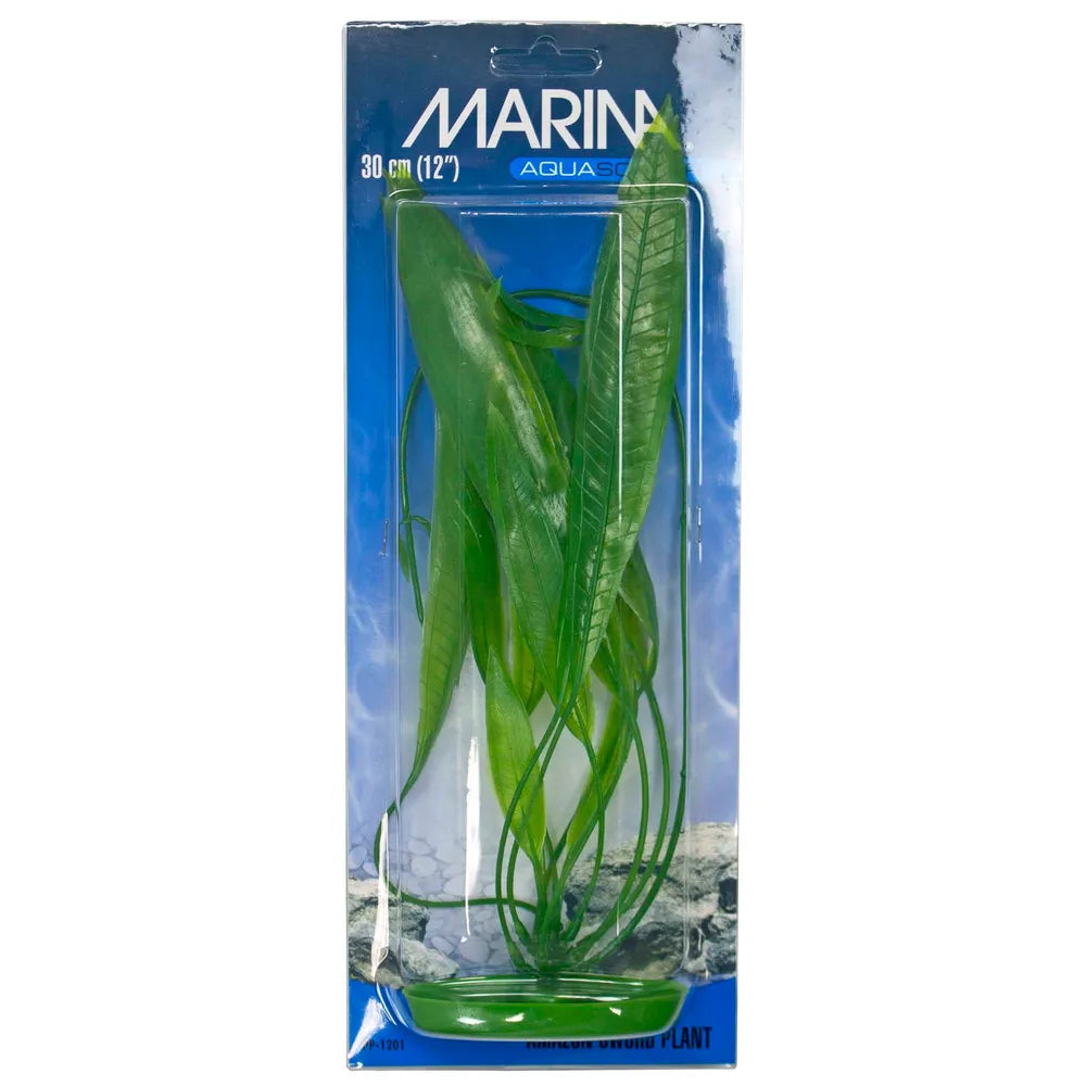 Marina Plastväxt Amazon Svärdplanta – Naturtrogen akvarieväxt (13–38cm)