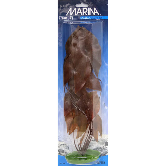 Marina Plastväxt Röd Dvärgnäckros 38cm – Hög bakgrundsväxt med naturlig bottenplatta