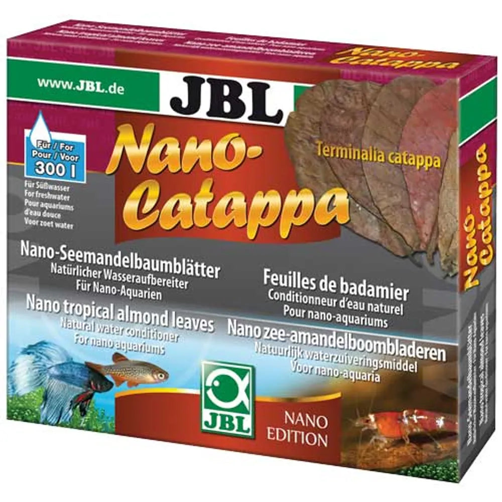 JBL Nano-Catappa 10 blad – Tropiska mandelblad för nanoakvarium