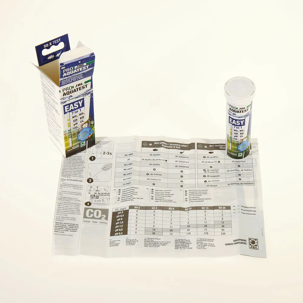 JBL ProAquaTest Easy 7in1 – Teststickor för vattenvärden (50st)
