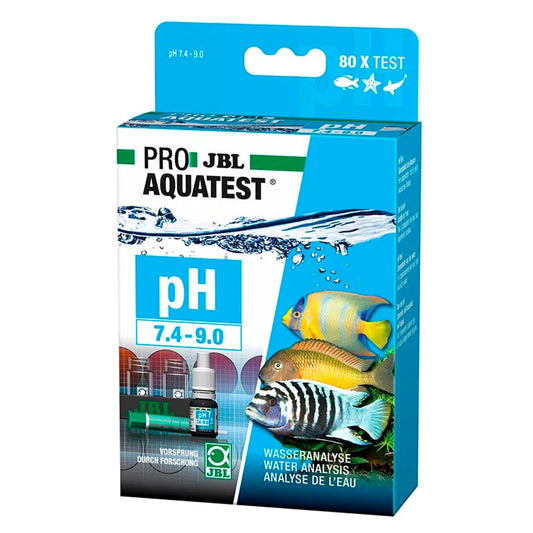 JBL ProAquaTest pH 7.4–9.0 – Exakt pH-test för akvarium & damm (ca.80 tester)