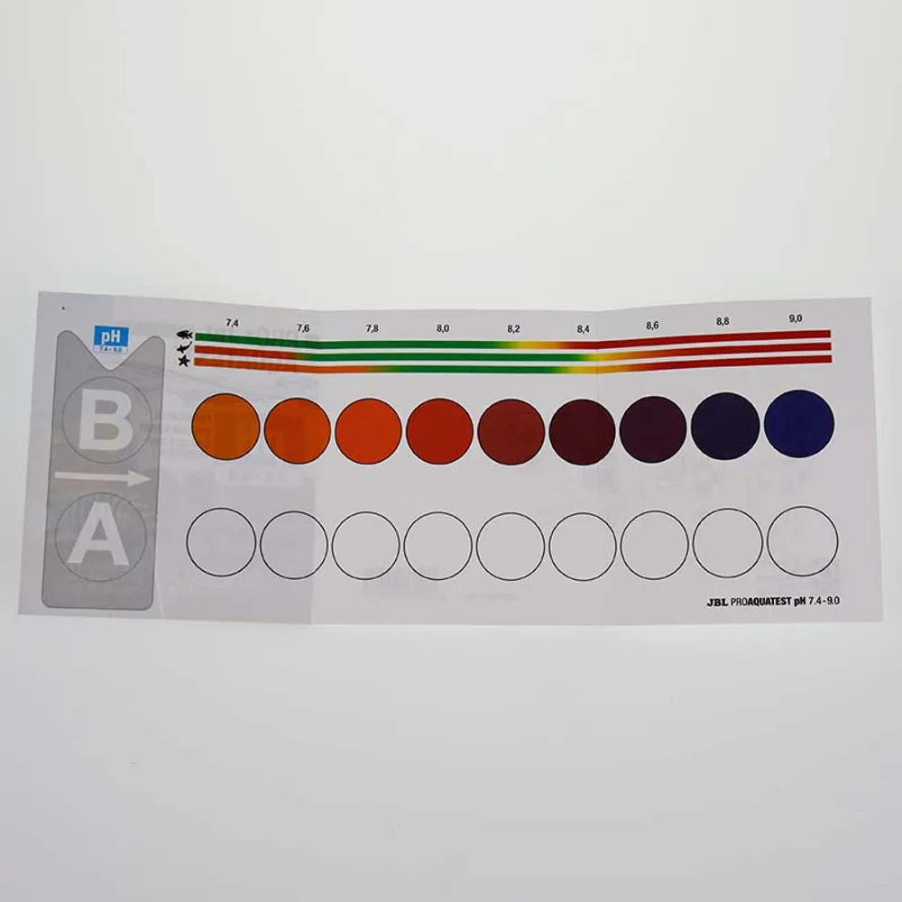 JBL ProAquaTest pH 7.4–9.0 – Exakt pH-test för akvarium & damm (ca.80 tester)