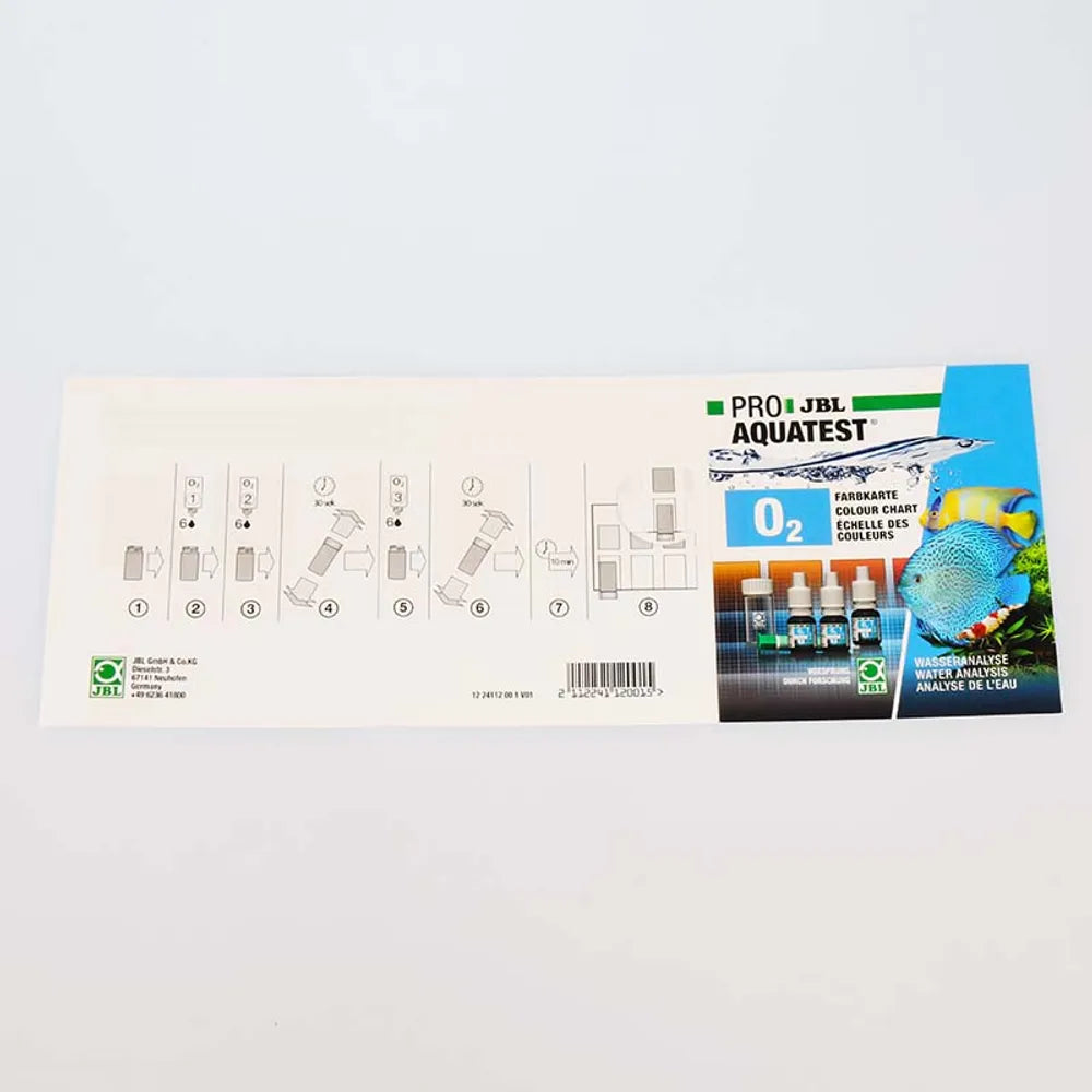 JBL ProAquaTest O₂ Syre – Syretest för akvarium och damm (ca.40 tester)