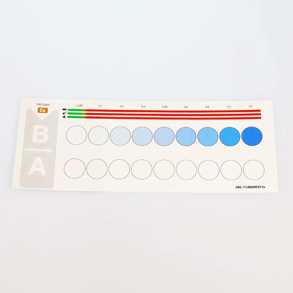 JBL ProAquaTest Cu Koppar – Test för kopparhalt i akvarium och damm (ca.50 tester)