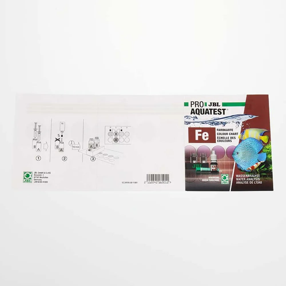 JBL ProAquaTest Fe Järn – Dropptest för järnhalt (ca.50 tester)