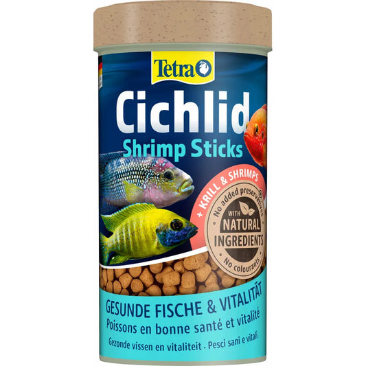 Tetra Cichlid Shrimp Sticks 250 ml/85 g – räkbaserade sticks för köttätande ciklider