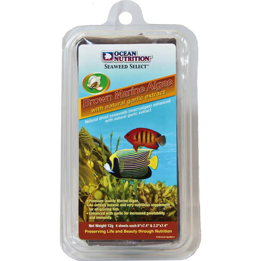 Ocean Nutrition Seaweed Select Brown Marine Algae 12 g – Bruna algark med vitlök
