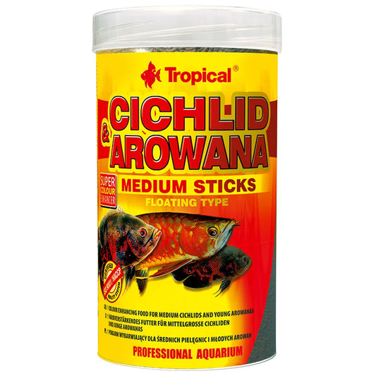 Tropical Cichlid & Arowana Medium Sticks – flytande foder för ciklider och arowanor