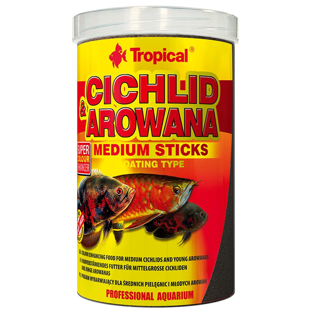 Tropical Cichlid & Arowana Medium Sticks – flytande foder för ciklider och arowanor