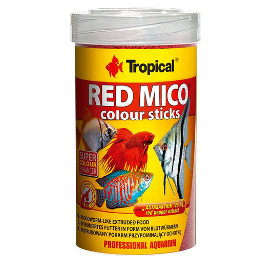 Tropical Red Mico Colour Sticks – färgfrämjande sticks för akvariefiskar