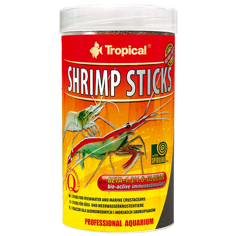 Tropical Shrimp Sticks – sjunkande foder för räkor och kräftdjur