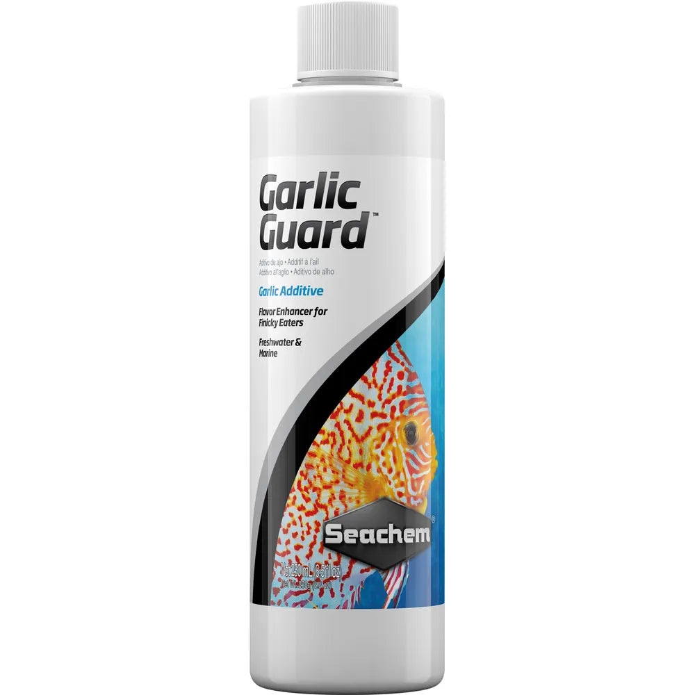Seachem Garlic Guard 250ml – Vitlöksbaserad aptitstimulerare för fiskar