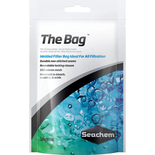Seachem The Bag – Filterpåse 13x25cm (180 mikron) för akvariefiltrering
