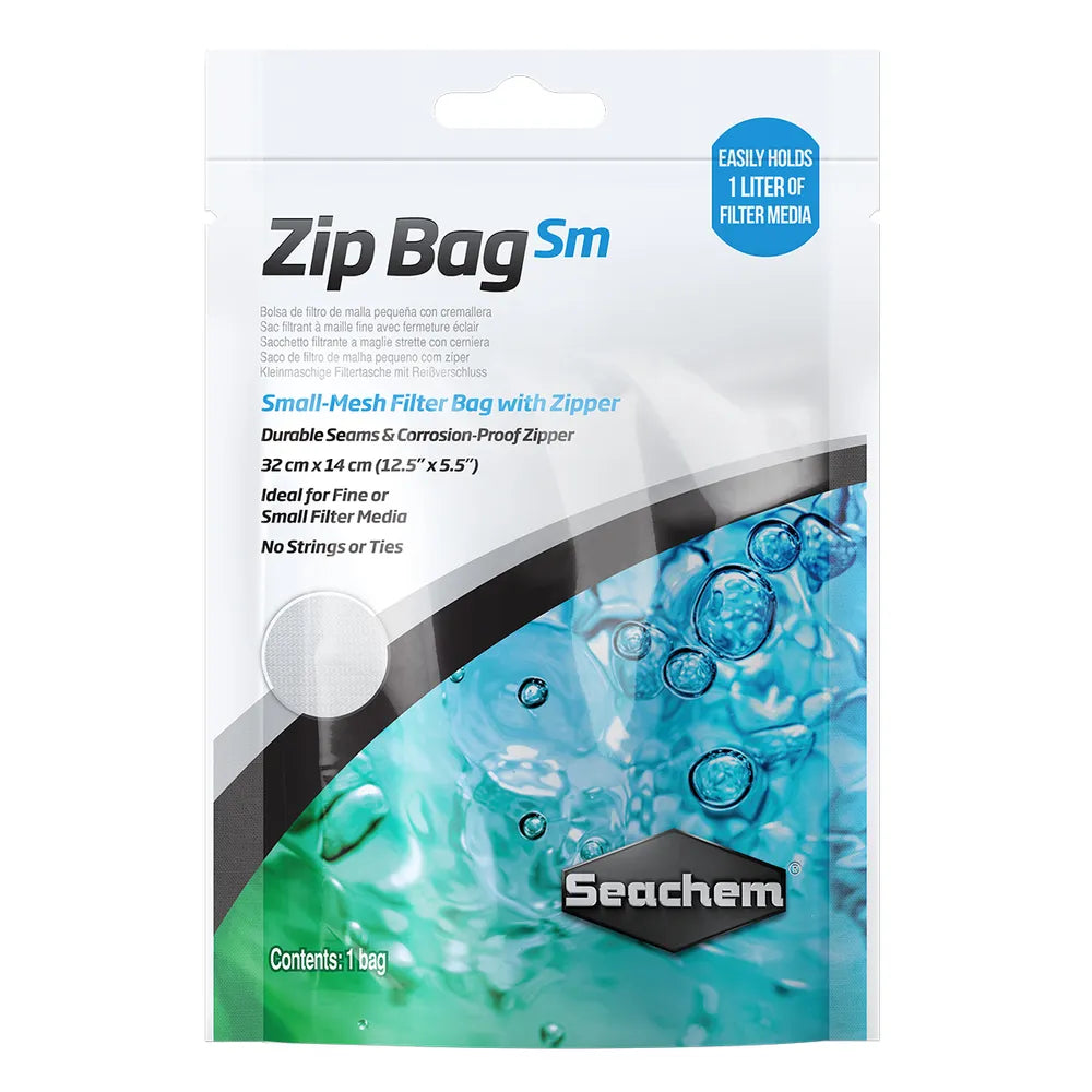 Seachem Zip Bag – Filterpåse 32x14cm med dragkedja