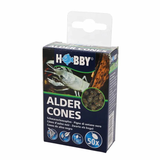 Hobby Alder Cones 50st – Naturliga alkottar för akvarium