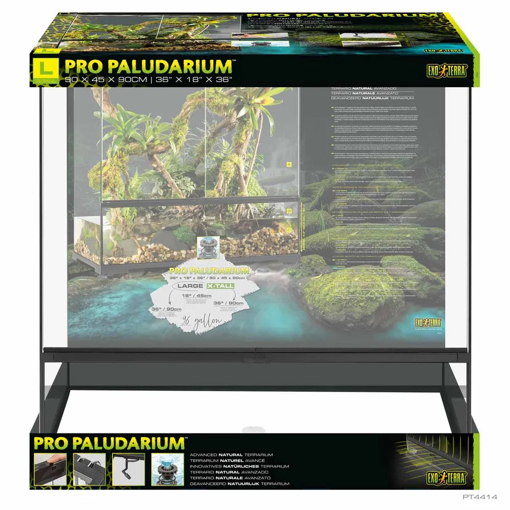 Exo Terra Pro Paludarium Large X-Tall 90×45×90cm – Avancerat paludarium för land- och vattenmiljö