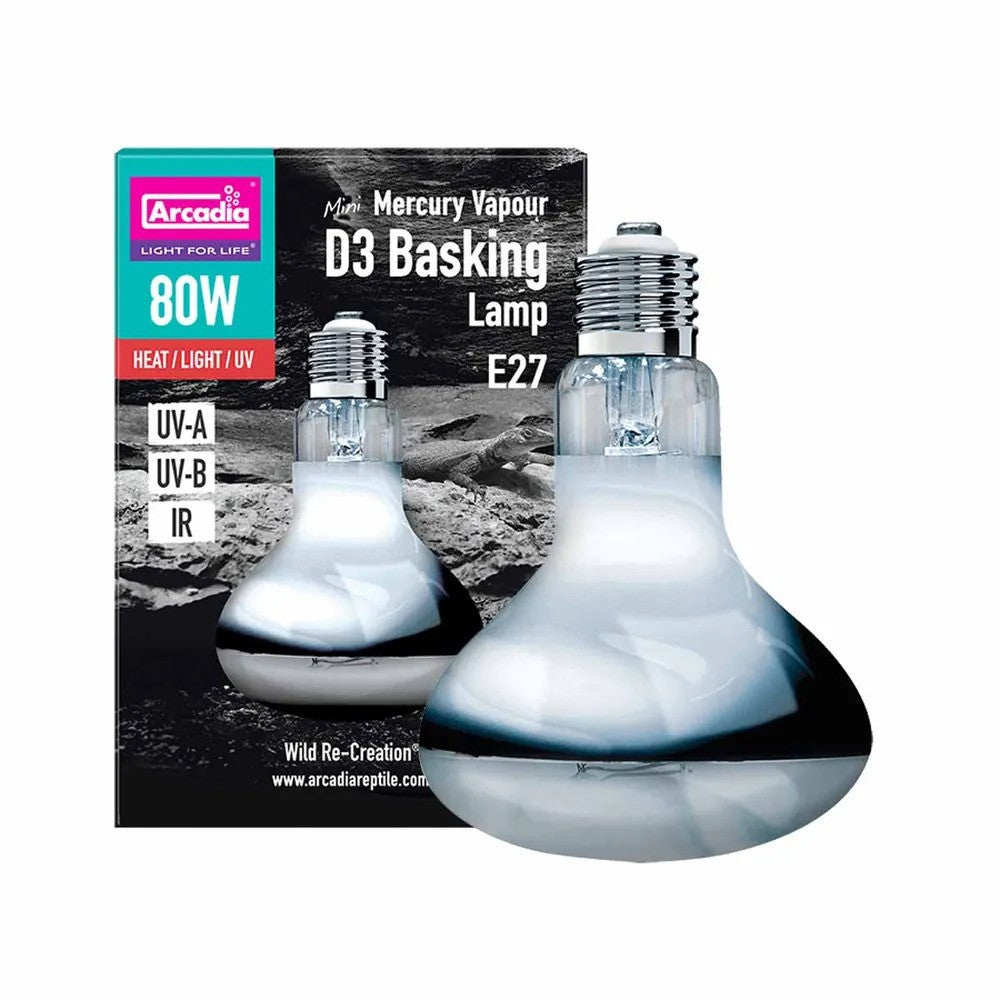 Arcadia D3 Basking Lamp Mini 80w UVA/UVB