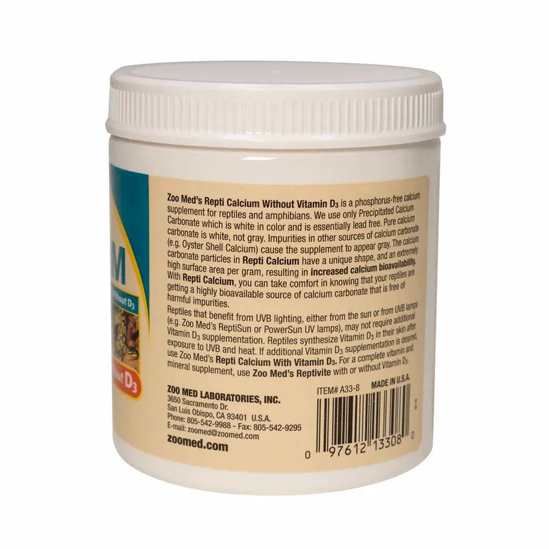 Zoo Med Repti Calcium 227g – Kalcium utan D3 för reptiler