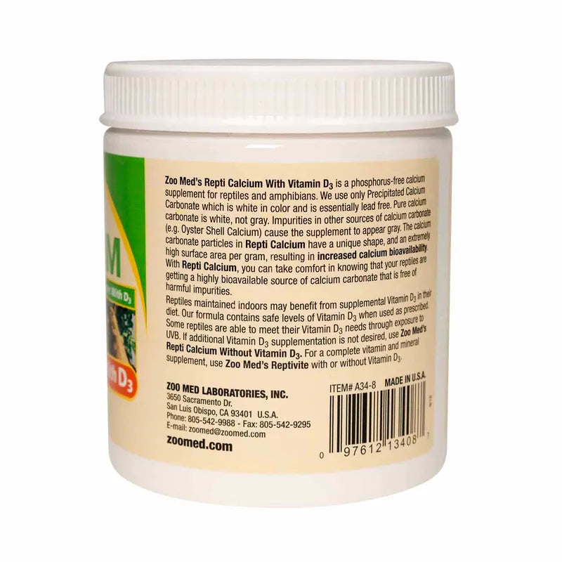 Zoo Med Repti Calcium 227g – Kalcium med D3 för reptiler