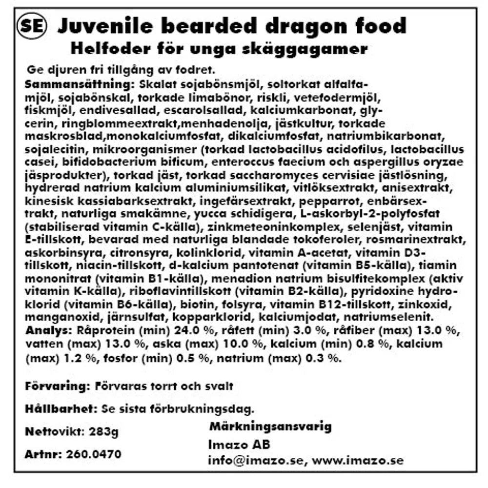 ZooMed Natural Juvenile Bearded Dragon Food